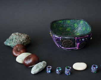 Jewelry shell, Art-deko, storage tray, handmade, unqiue