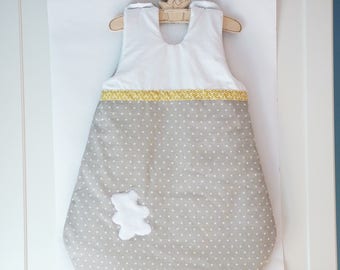 Sleeping bag-sleeping bag taupe, yellow, white, 0/6 month winter