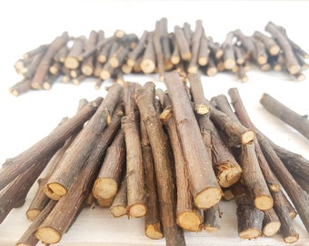 Pet Chew Sticks, Pear and Cherry Thin Sticks, Apple Chews, Apricot Wood sticks, Pet Treats, Fruit Wood sticks - set of 50 sticks