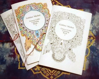 Groovy Little Coloring Book 1 Hand Bound Zen Coloring Book - Physical Copy