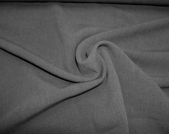 crepe fabric uni dark gray 0.54yd (0,5m) 002541
