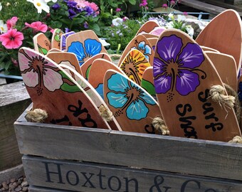Tiki Flower Surfboard Sign