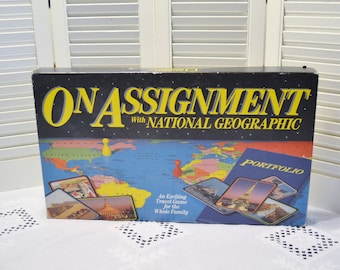 Vintage On Assignment Board Game National Geographic Learning Game 1990 PanchosPorch