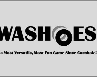 Slimline 3-Hole Washer Toss WASHOES™ Game Board Set w/ 8 3.0" dia. washers by LittleKnot Woodworks