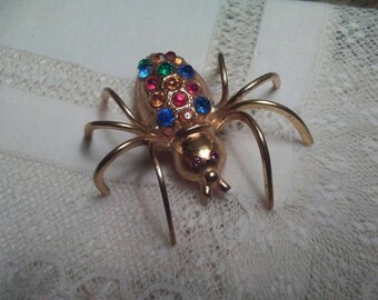 Vintage Spider Brooch Pin