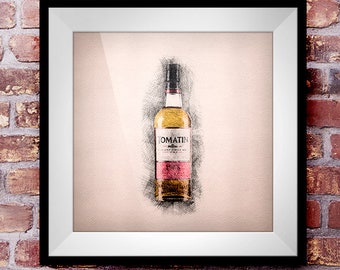 Tomatin 1988 - Crosshatch Whisky Wall Art