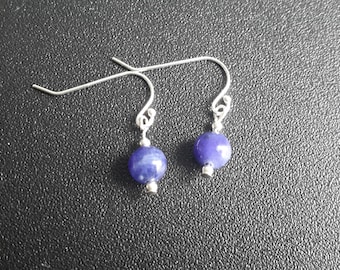 Sterling Silver Sodalite Earrings