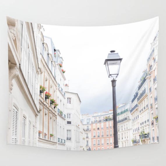 Montmartre Paris Tapestry Paris Wall Art Photo Tapestry