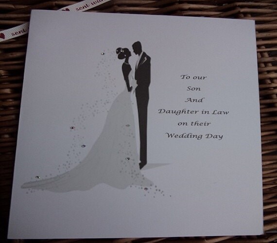 Wedding day card for Son and Daughter in Law Personalised