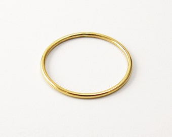 Thin Yellow 14k Gold Filled Smooth Stacking Ring (18 gauge)