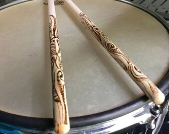 Personalized drumsticks - Custom made drum sticks - snare drum sticks - hand percussion - drummer - drummer gift - customized drumsticks