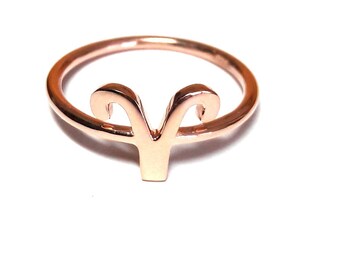 Aries Ring-Zodiac Ring-Horoscope Ring-Astrology Sign-Zodiac Jewelry-925K Silver Handmade Aries Zodiac Ring