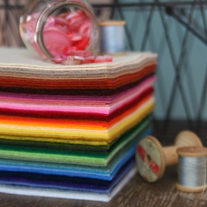 One Yard of Wool Blend Felt // Felt, Felt Yardage, Merino Felt by the Yard, Wool Blend Felt, Wool Felt Fabric, Wool Felt Kit, Felt Shop
