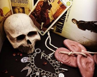 Just Look at the Flowers - TWD themed Charm bracelet. Zombie apocalypse. The Walking Dead.