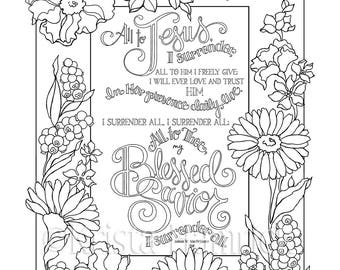 God So Loved the World coloring page 8.5X11 Bible