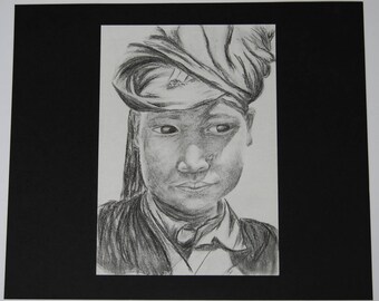 Design: portrait of a Buddhist monk
