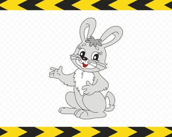 Easter bunny SVG Rabbit Clipart Scrapbook Dxf Pdf Png files