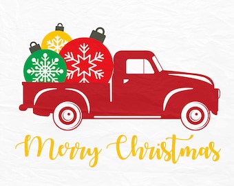 Christmas Truck SVG,Christmas Tree Truck svg, Christmas SVG, Merry Christmas SVG, Cricut Cut Files, Sihouette Cut Files