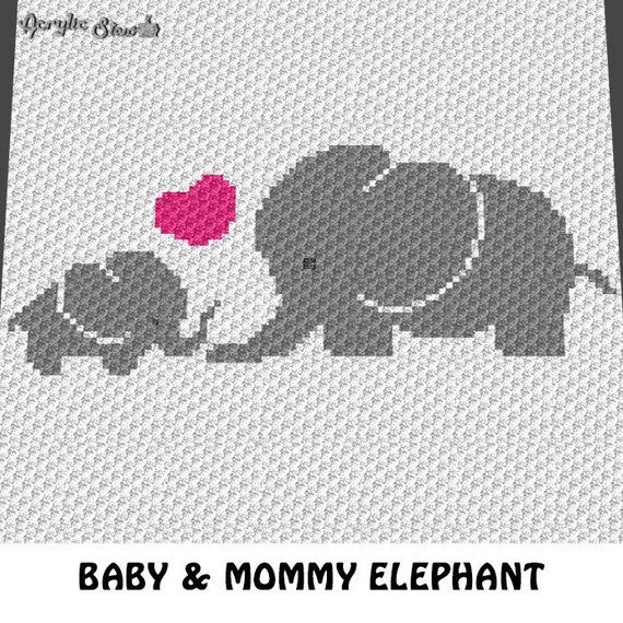 Graphgan Pattern Corner to Corner C2C Baby Elephant and