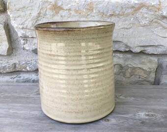 Utensil Holder, Utensil Pottery Crock, Wine Chiller