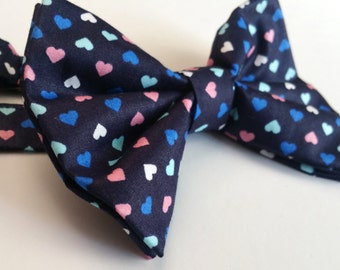 Hearts bow tie. neck tie