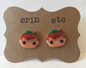 Handmade Plastic Fandom Earrings - Peter Pan