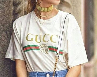 White Gucci inspired unisex shirt designer shirt unisex designer shirt Gucci inspired T-shirt GUCCI vintage Gucci shirt