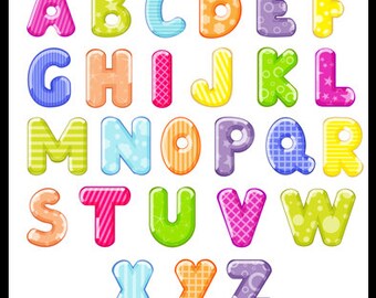 26 Colorful Alphabet Letters Colorful letters Rainbow