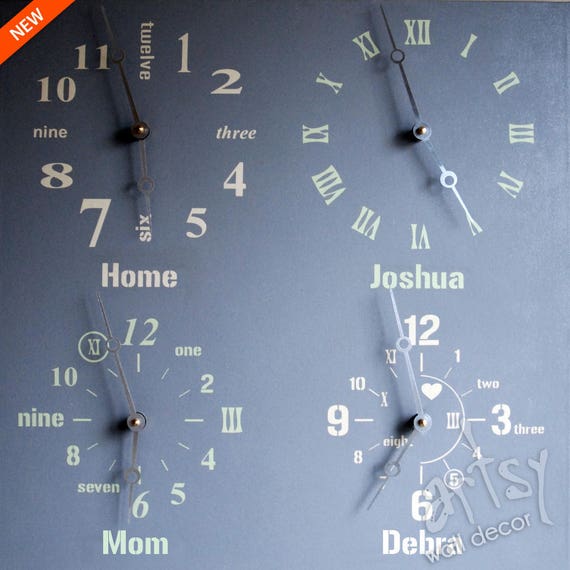 Wall Clocks for Sale Multiple Time Zone Wall Clock Four