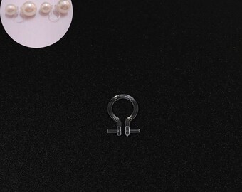 5 Pair resin earring clips, Clip on earring findings, Non pierced earrings, 6830, 770