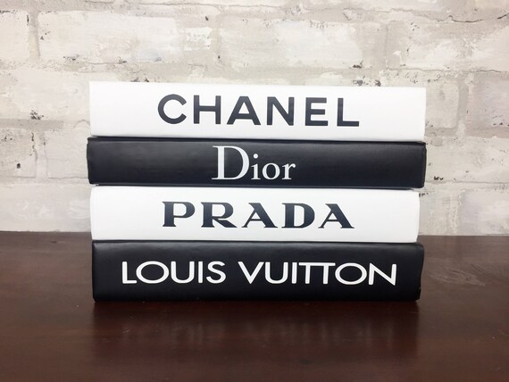 4 BOOKS Black & White Designer Book Set Chanel Louis