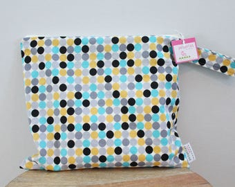 Wet Bag wetbag Diaper Bag ICKY Bag wet proof grey dot gym bag swim cloth diaper accessories zipper gift newborn baby child kids summer