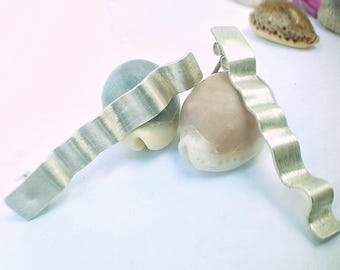 Long waves earrings. Made of sterling silver 925