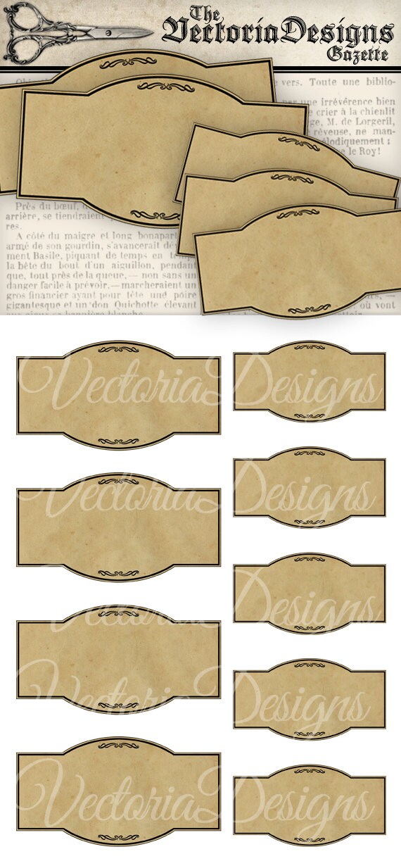 Blank Apothecary Labels printable / add your own text