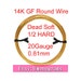 20 Gauge .032" 0.81mm Dead Soft / Half Hard Round Wire 14K Yellow Gold Filled Wholesale BULK DIY Jewelry Findings 1/20 14kt GF