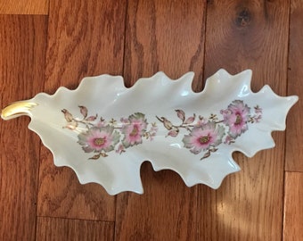Vintage Bavaria Germany Leaf Candy Dish