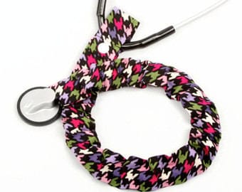 Stethoscope Cover, Nursing Student, Stethoscope Accessories, Student Nurse, Scrubs, Multi-Colored Houndstooth, Houndstooth Stethoscope Sock