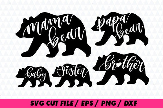 Download Mama bear svg files Papa bear clipart Brother clipart