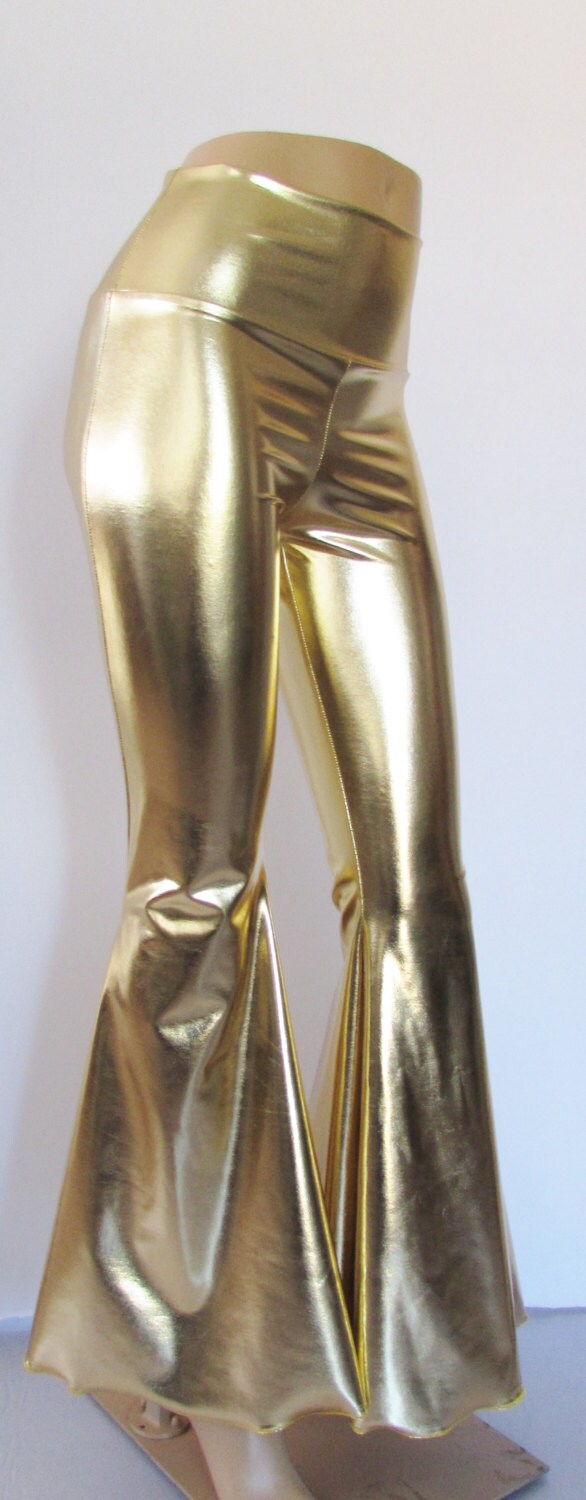 metallic gold pants womens