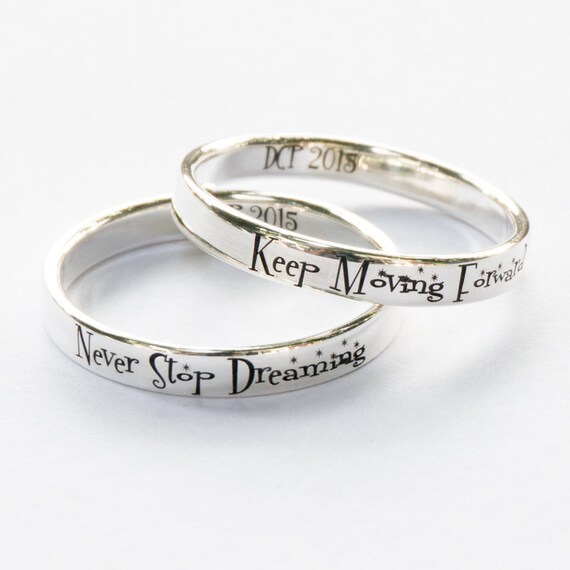 3 mm ENGRAVED STACKING RINGSThin RingSlim Ring Engraved