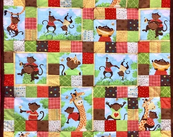 Monkey See Baby Quilt Kit 30" x 38"