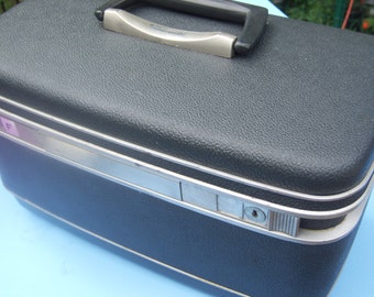 Vintage Samsonite Train Case Blue Gray