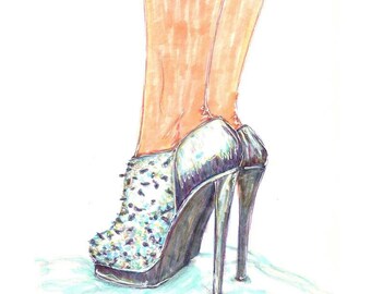 Fashion Illustration- Walk on Water