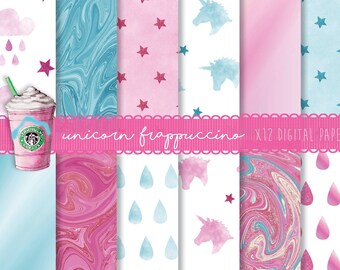 Unicorn Seamless Paper Rainbow Watercolor Unicorn Seamless Paper Rainbow Watercolor