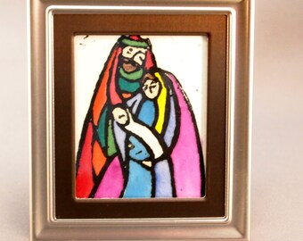 Hand tinted block print