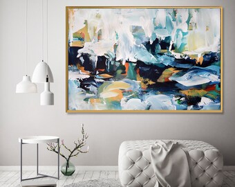 Blue wall art | Etsy