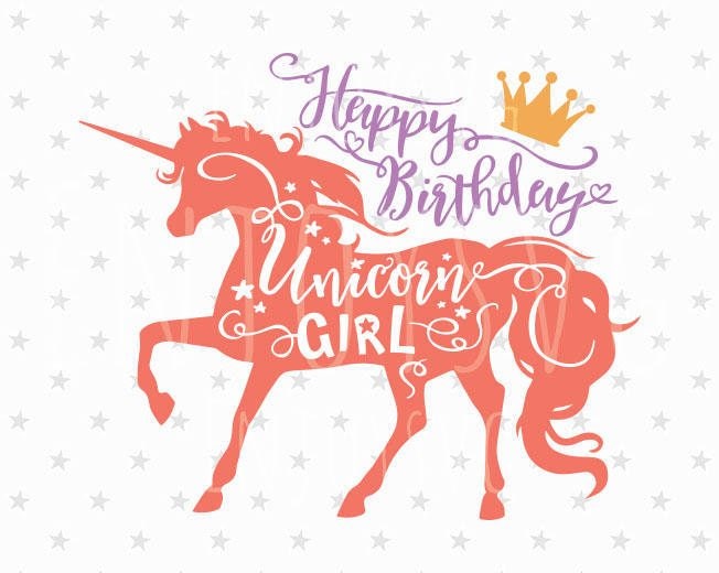 Download Unicorn SVG Happy Birthday SVG Unicorn Girl svg Birthday svg