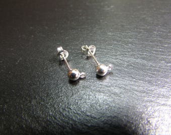 1 pair of 925 silver ball studs