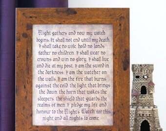 The Night's Watch oath print (Game of Thrones)
