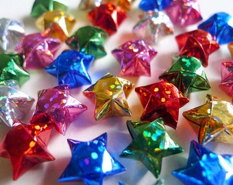 Holographic Glitter Origami Stars - Metallic Wishing Stars/Embellishment/Home Decor/Enclosure